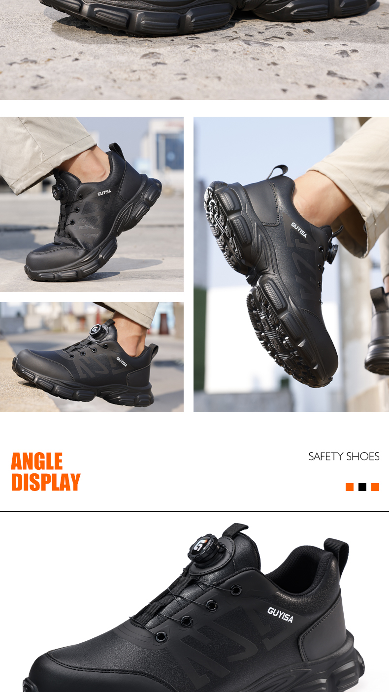 Zapatos de seguridad GUYISA, botas con punta de acero, resistentes al desgaste, transpirables, antigolpes y antiperforación, CN 37-45 3117N_voghion.com