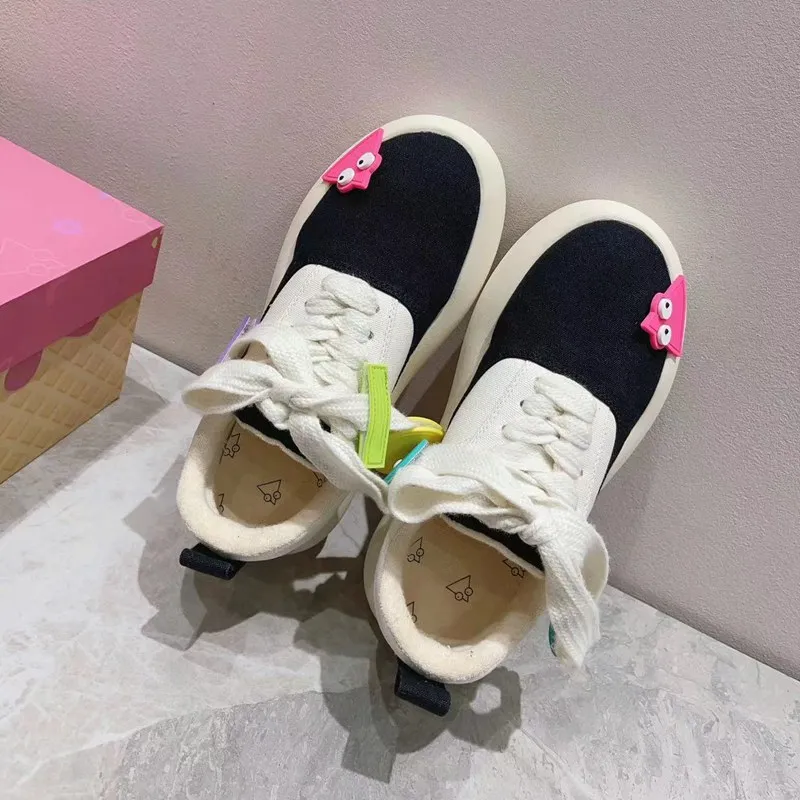 Thick Soled Round Toe Canvas Shoes For Couples Mesh Breathable Comfortable Casual And Versatile Niche Design Sneakers_voghion.com