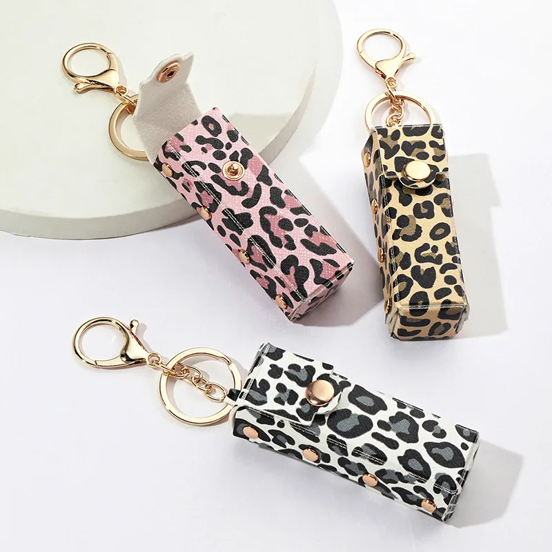 Pochette de rangement portable pour rouge à lèvres pailleté, porte-clés, mini sac de rangement pour femmes, cadeau, housse de protection pour rouges à lèvres de couleur unie_voghion.com