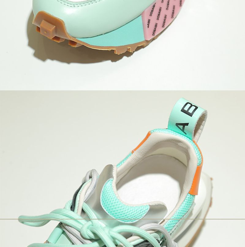 Stivali alla moda in mesh traspirante color block, nuovi stivali da donna casual con soletta rialzata e tacco alto_voghion.com