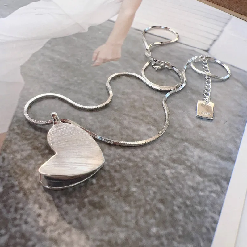 Catene Scrub Amore Cuore Collana Geometrica Per Donne Coppie Semplice Classico Trendy Clavicola Catena Anniversario Gioielli_voghion.com