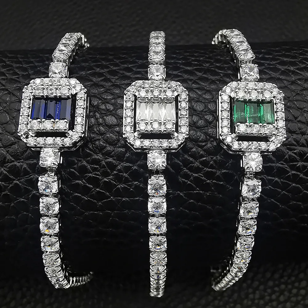 Gioielli da donna Choucong Tennies Bangle più venduti del 2023, in argento Sterling, con taglio principessa, zirconi cubici 5A, fatti a mano per feste._voghion.com