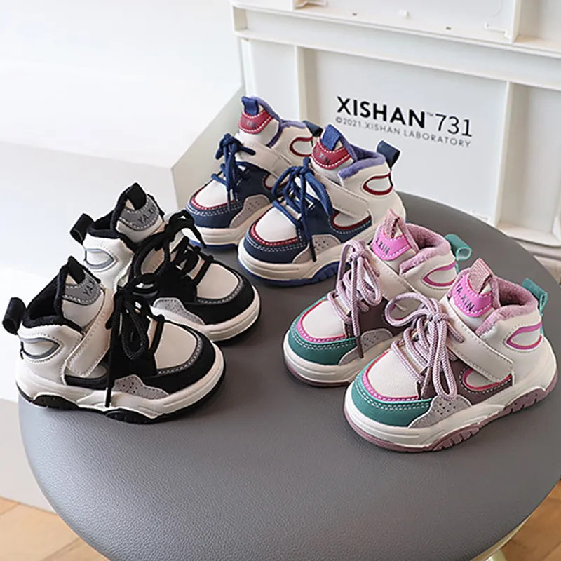 Scarpe da ginnastica firmate per ragazzi, scarpe casual per bambini, moda per ragazze, antiscivolo, calzature sportive Littlesprouts, invernali, calde, nuove, da corsa_voghion.com