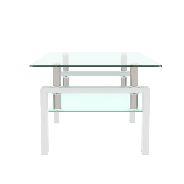 White Coffee Table, Clear Coffee Table,Modern Side Center Tables For Living Room, Living Room Furniture_voghion.com