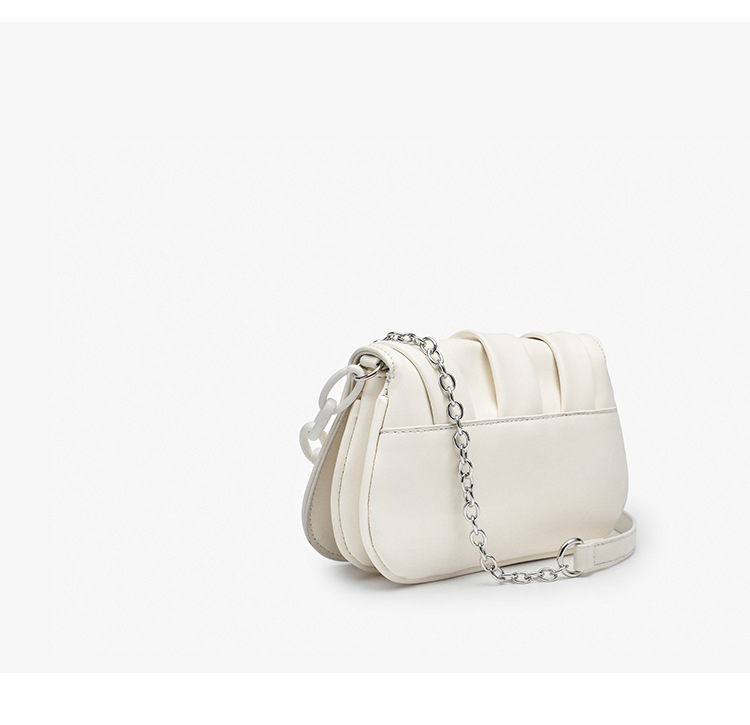 Bag cloud ins niche crossbody small chain versatile pearl handheld women's 2024 new white underarm bag_voghion.com