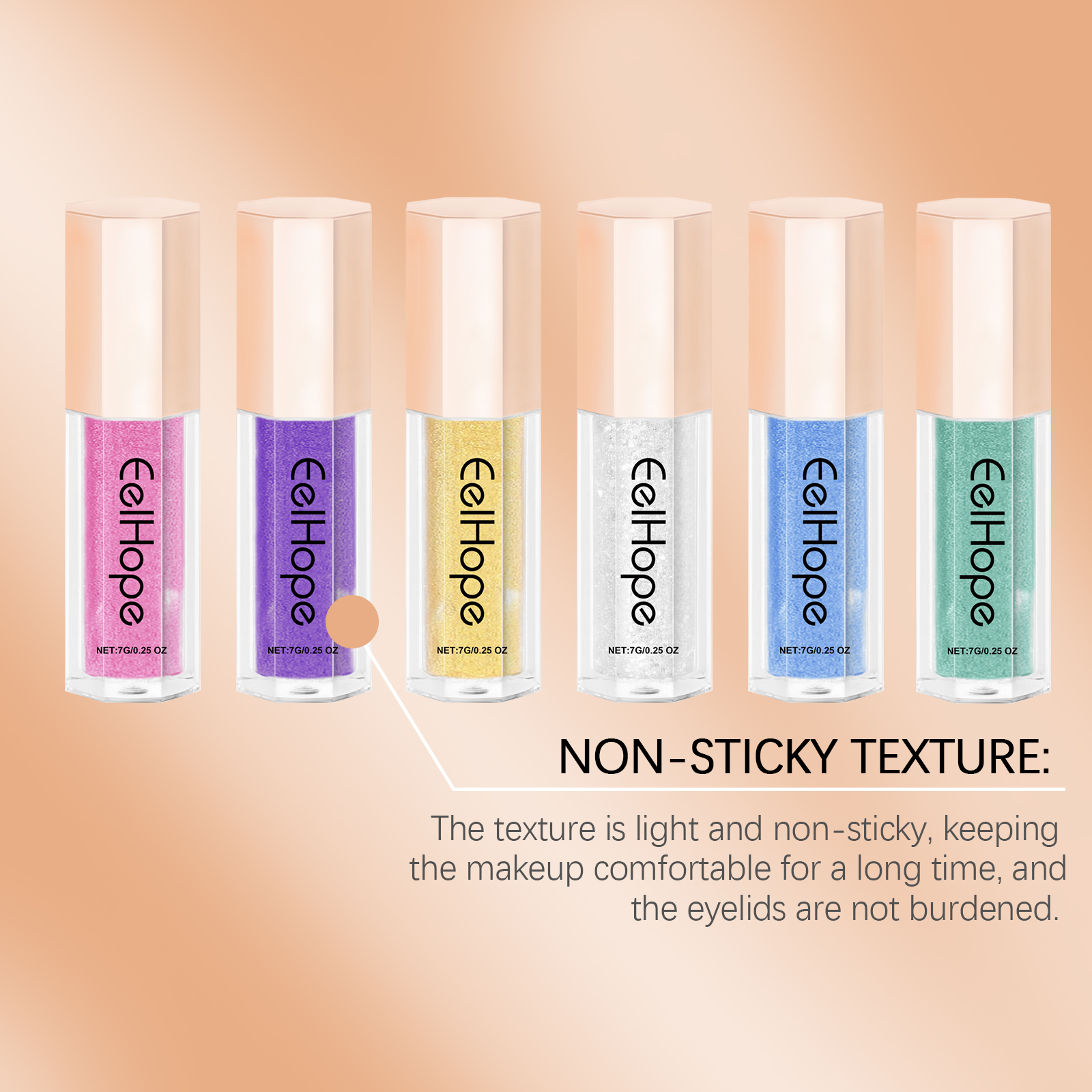 Eelhope Flydende Glitter Øjenskygge Langtidsholdbar Shimmer Højglans Let Blend Daglig Brug Øjenmakeup_voghion.com
