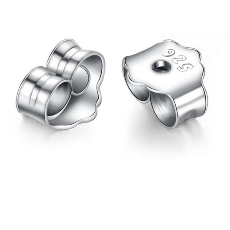 Boucles d'oreilles papillon en platine électrolytique en cuivre, bouchon arrière, boucle de capuchon, bijoux en argent, accessoires en métal, bouchons d'oreilles,_voghion.com