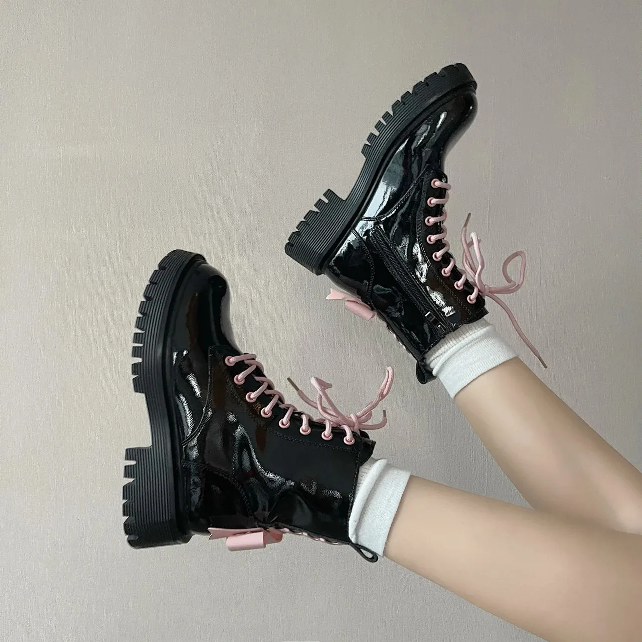 Platforms Boots Womens Cheap Female Boot Winter Booty Woman Trend Military Tacticals Western Platform New Shoes 240620_voghion.com