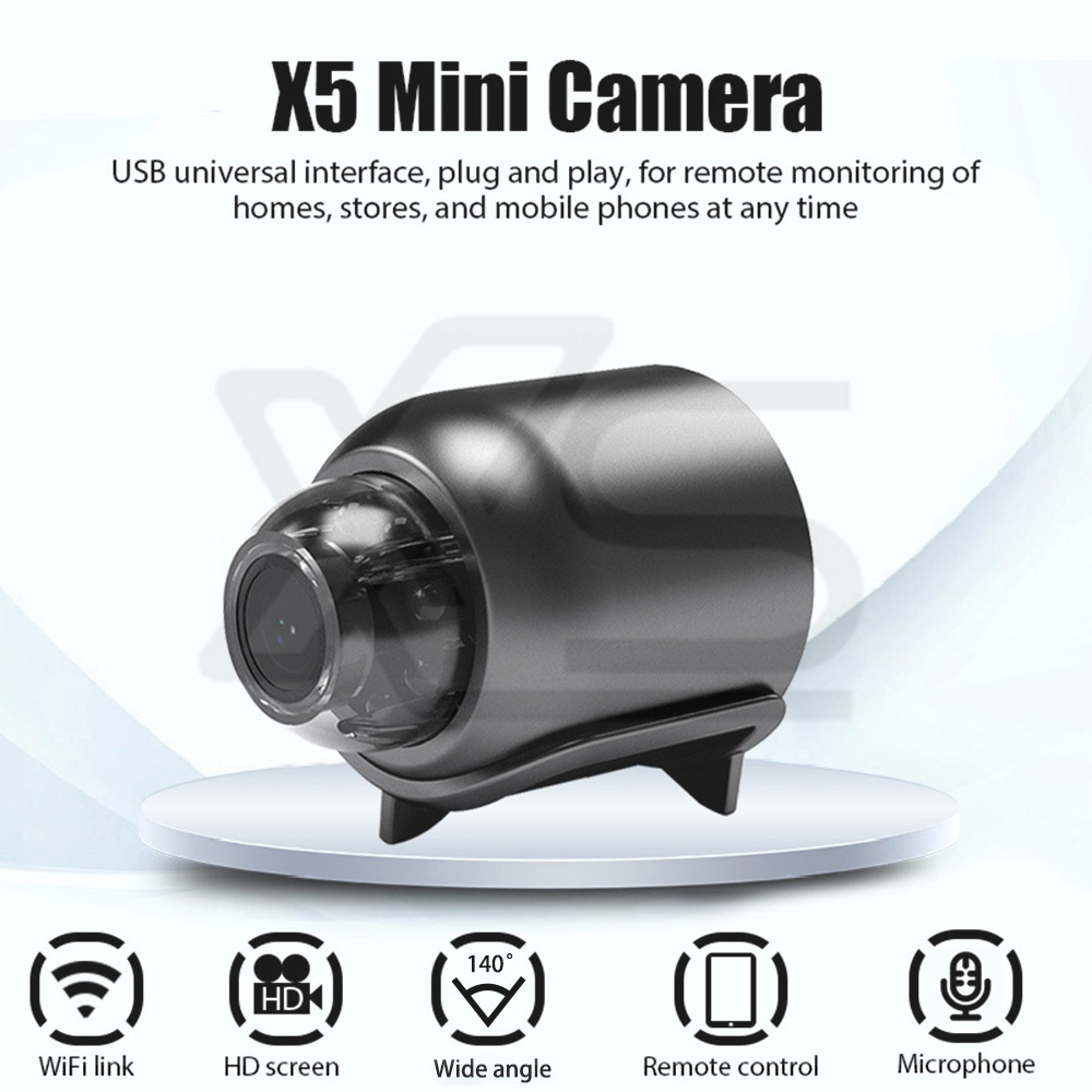 Mini kamera 1080P HD WiFi Domači monitor Notranja varnost Varnostni nadzor Nočni vid_voghion.com