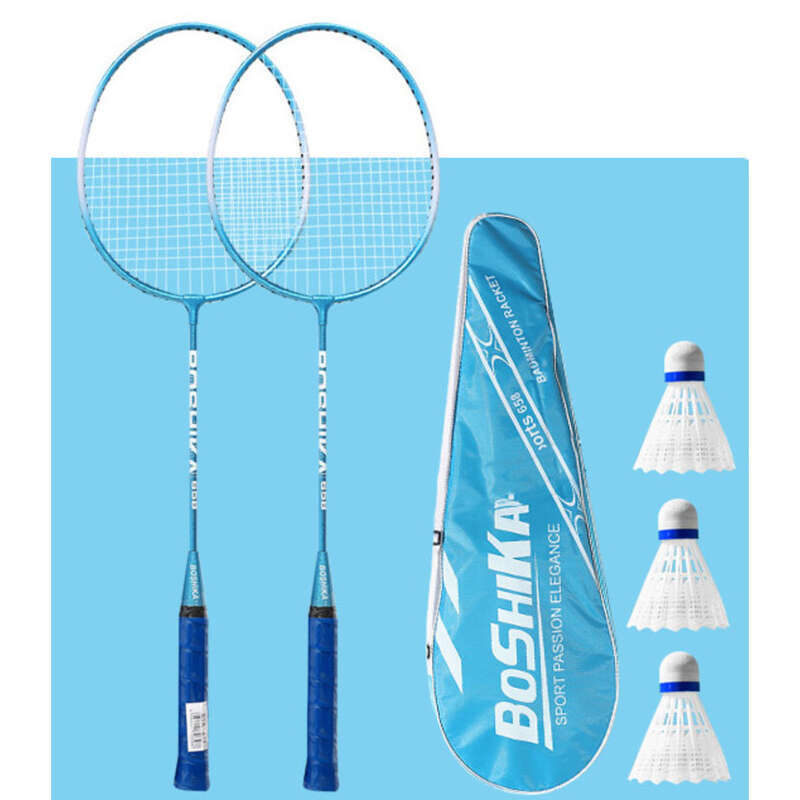 Set de rachete de badminton Boska pentru începători, copii și adulți, aliaj de fier_voghion.com