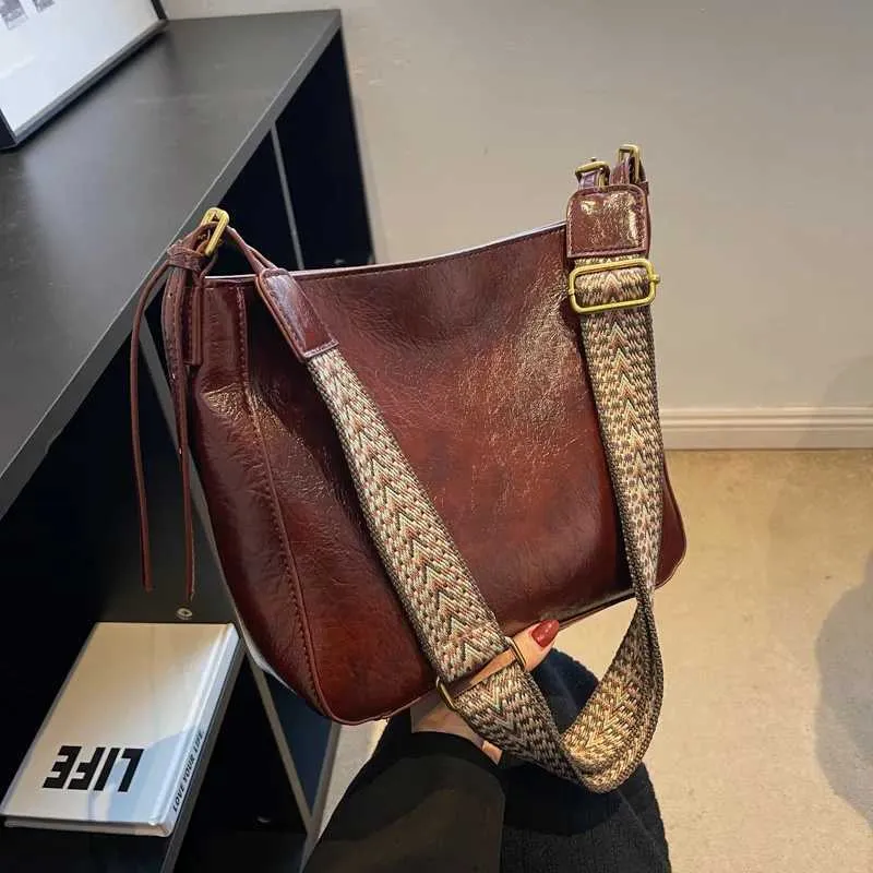 Damen Große Kapazität All-Match Tote Crossbody Stilvolle Tasche für Arbeit SchuleC241216_voghion.com