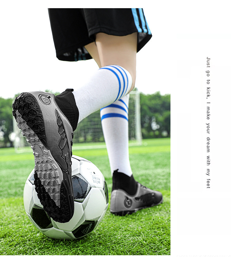 Soccer shoes Men's and women's spike crushing student game training shoes_voghion.com