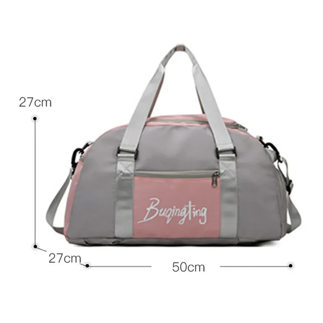 Gym Handbags Fiess Shoulder Men Women Oxford Sport Yoga Backpack Travel Tote Bag With Shoe Compartment_voghion.com