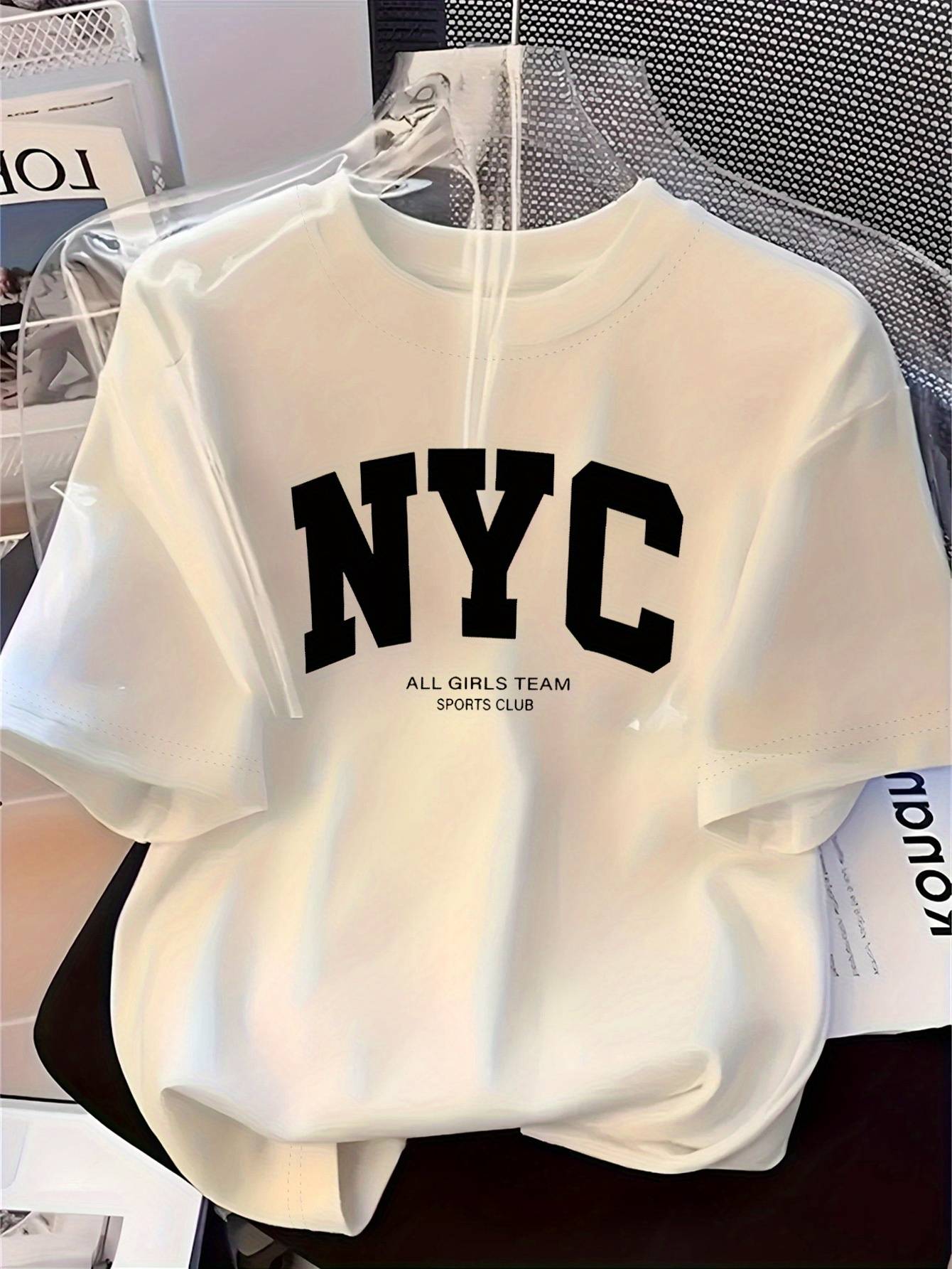 Printed T-shirts, Short-sleeved Round Neck Casual Tops, Spring And Summer Women’s Clothing