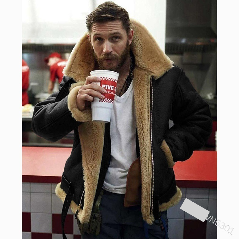 ​Men's Faux Fur Collar Zip-Up Jacket With Contrast Stitching, Winter Warm Fleece Lined Coat For Casual Outfit ( , S-5XL)​