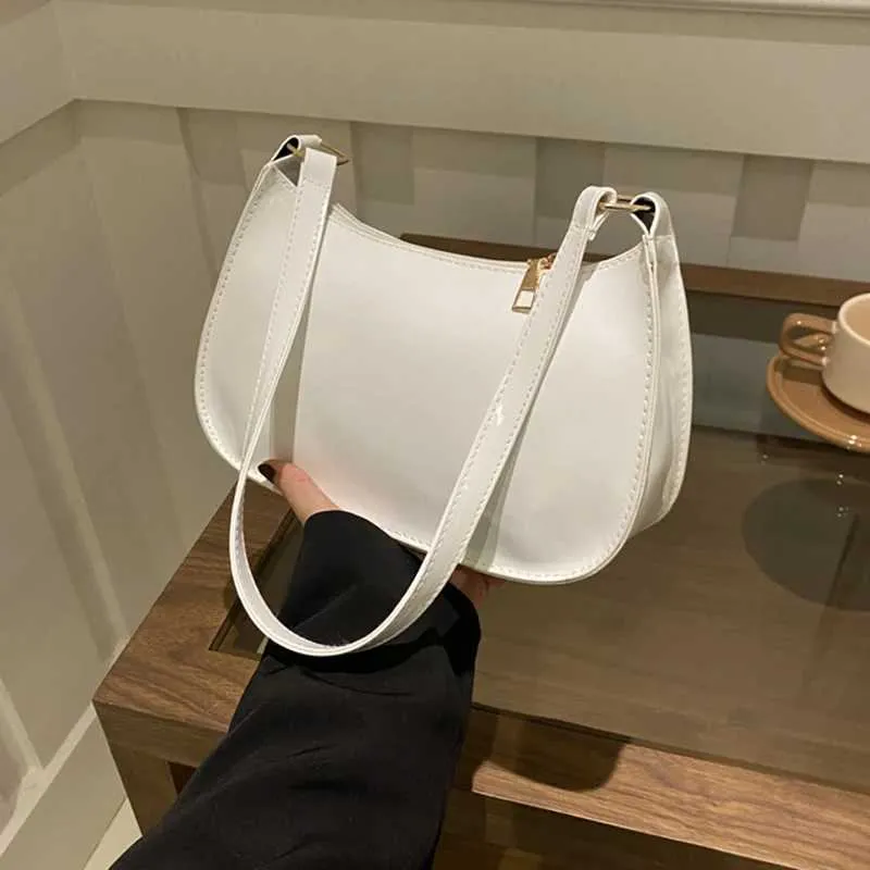 Sac de créateur rétro couleur unie en cuir PU sac à bandoulière pour sous-vêtements mode décontracté sans-abri portefeuille et sac à main pour femme_voghion.com