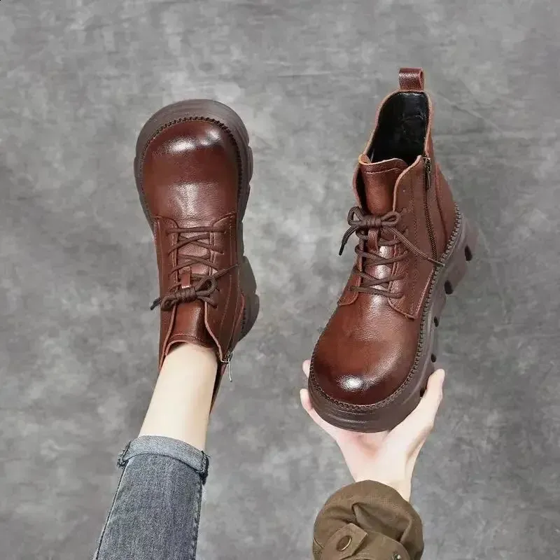 Martin Womens Thick Sole Autumn/winter Petite Slimming Fashionable Heightened Rubber Boots For Women 240719_voghion.com