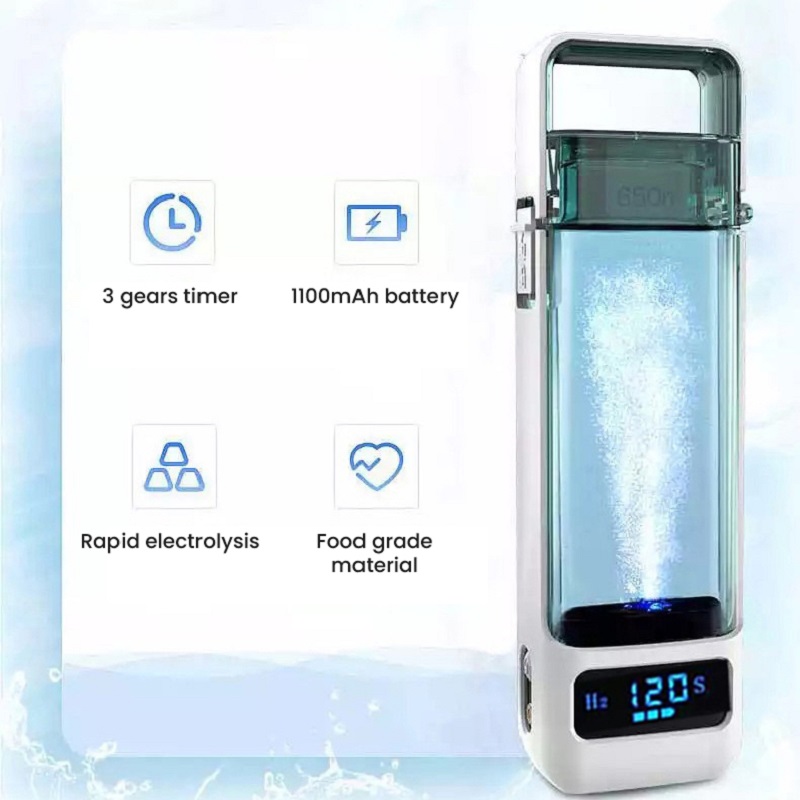 Ny vätegeneratorkopp vattenfilter 300 ml alkalisk tillverkare väterikt vatten bärbar flaska lonizer ren H2 elektrolys_voghion.com