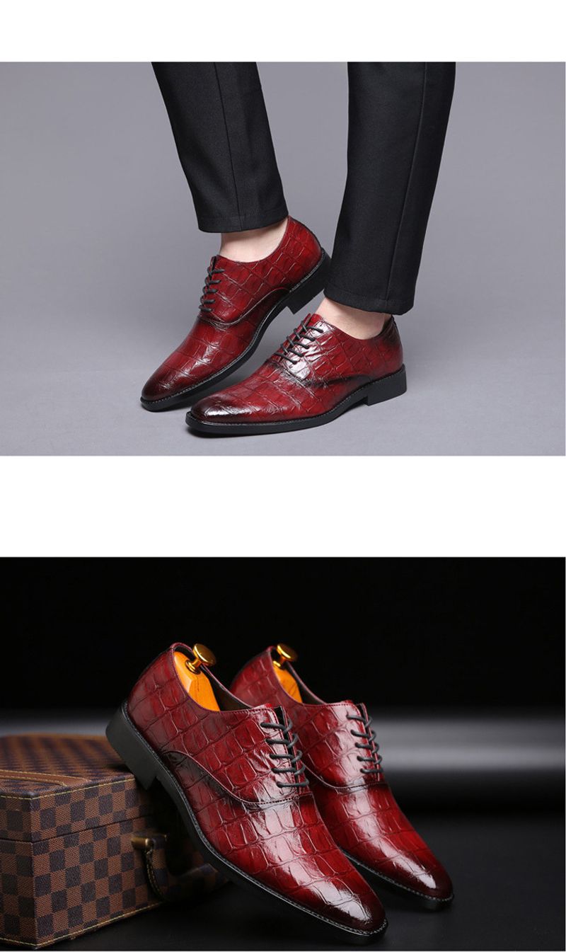 Ανδρικά επαγγελματικά casual φόρεμα Oxfords επίσημα παπούτσια με κορδόνια για γραφείο, πάρτι και καθημερινά ρούχα_voghion.com