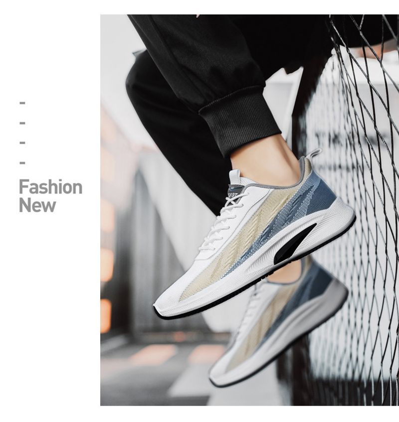 Autumn New 2023 Autumn Casual Flying Woven Sneaker Men's Breathable Comfortable Running Shoes Wholesale_voghion.com