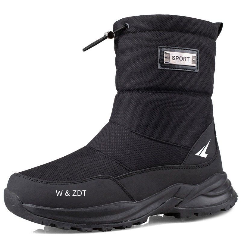 Botas de neve de cano alto antiderrapantes para esportes ao ar livre masculinos de inverno_voghion.com
