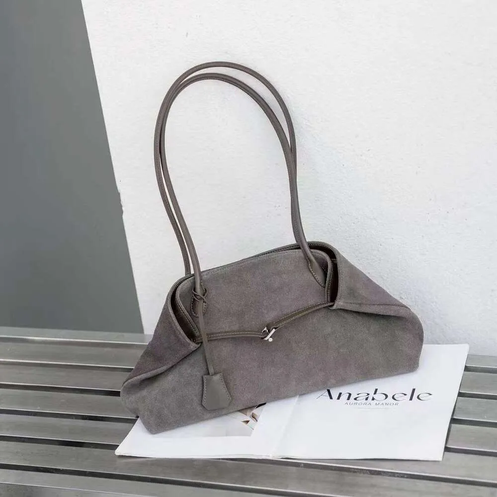 New All-Match Shape Change Design Large Tote Coffee Matte Real Suede Leather Women Shoulder Bag High-End Travel Handbag_voghion.com