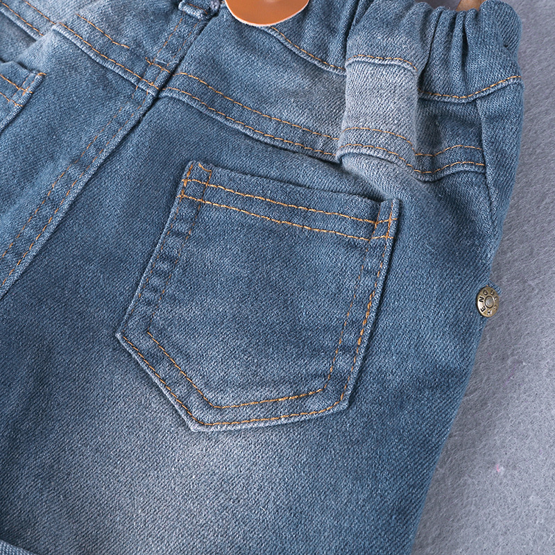 Mutter & Kinder kinder anzug Hübscher junge blaues hemd denim hosenträger_voghion.com