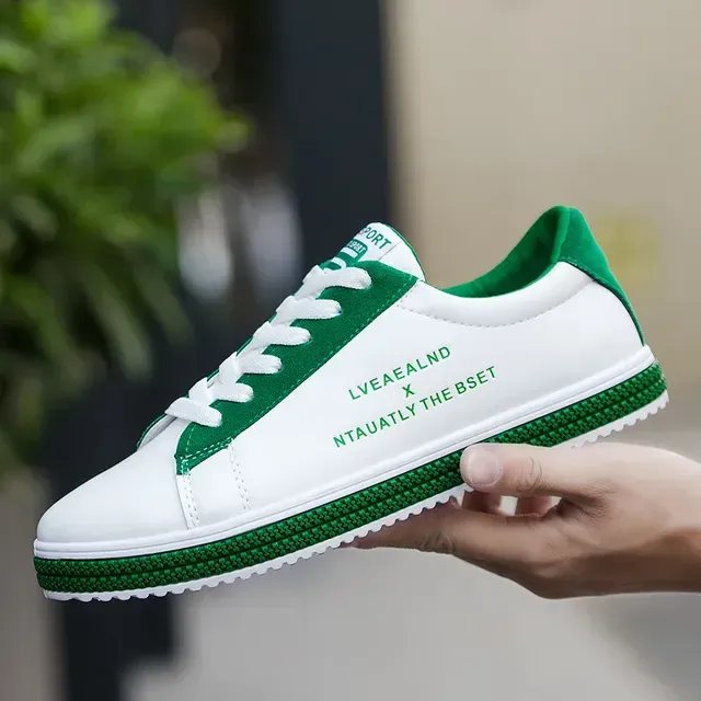 Herren Leder Freizeitschuhe Atmungsaktive Wanderschuhe Wohnungen Neue Mode Schnürschuhe Mann Designer Sneakers Atos De Hombre 2843_voghion.com