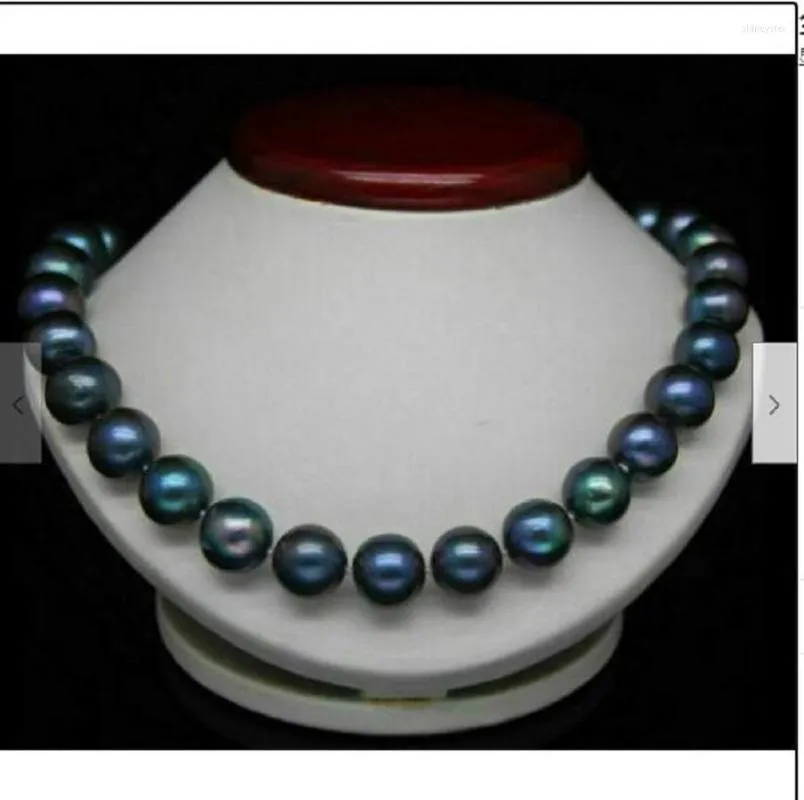 Colliers pendentifs de marque 10-11 mm perle de Tahiti collier noir Nanhai naturel 18 pouces_voghion.com