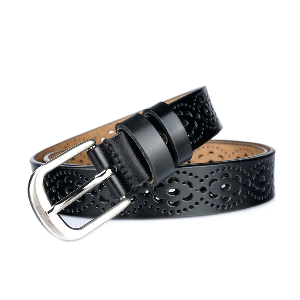 Cinture Donna Moda Larga Cintura Vera Pelle Floreale Intagliata Pelle di Mucca Per Jeans Alta Qualità Vintage Ceinture Femme Female_voghion.com