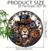 Attrape-soleil animal gentleman – Art acrylique fantaisiste 8 x 8 pouces. Décoration charmante pour salons, jardins ou comme cadeau pour les amoureux des animaux._voghion.com