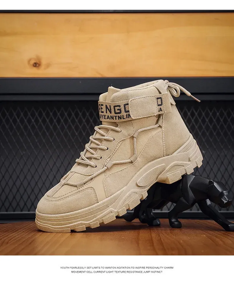 Outdoor-Wanderschuhe Winterschuhe Leichte rutschfeste Herren Wüstenstiefeletten 2024_voghion.com