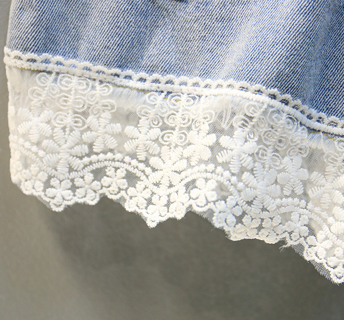 Mama & Copii haine copii vara nou fete costum top brodat la modă plus costum pantaloni scurți din denim_voghion.com