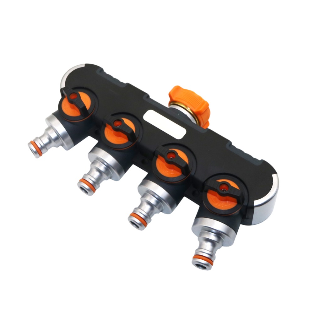 Connettori per rubinetti da giardino a 4 vie, divisore per tubi flessibili in metallo, connettore per irrigazione a goccia in plastica, strumenti per lavaggio auto, 1 pezzo_voghion.com