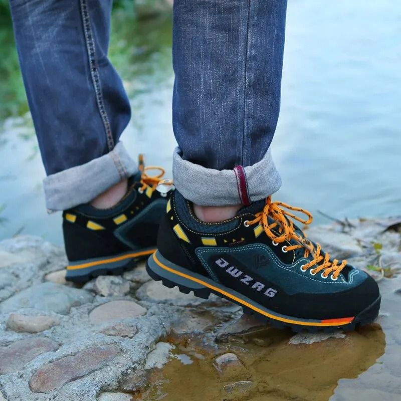 Waterproof Hiking Men's Climbing Shoes Anti-collision Fashion Outdoor Casual Lace-up Sneakers_voghion.com