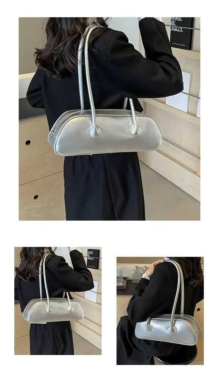 Sac à aisselles en bâton français de grande capacité, version coréenne, tendance féminine, Xiaohongshu, même style, bandoulière simple, porté à la main_voghion.com