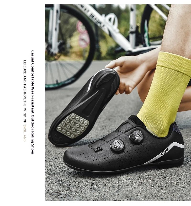 Käschte Leeschtung Männer a Fraen Self-locking Strooss flaach Sport Mountain Vëlo Offroad Schong, D343_voghion.com