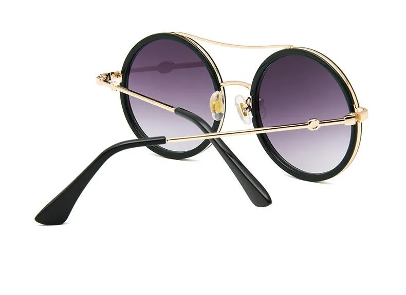 All'ingrosso-REALSTAR Brand Bee Occhiali da sole Donna Round Designer Rosso Verde Occhiali a specchio Donna 2018 Moda Retro Shades_voghion.com