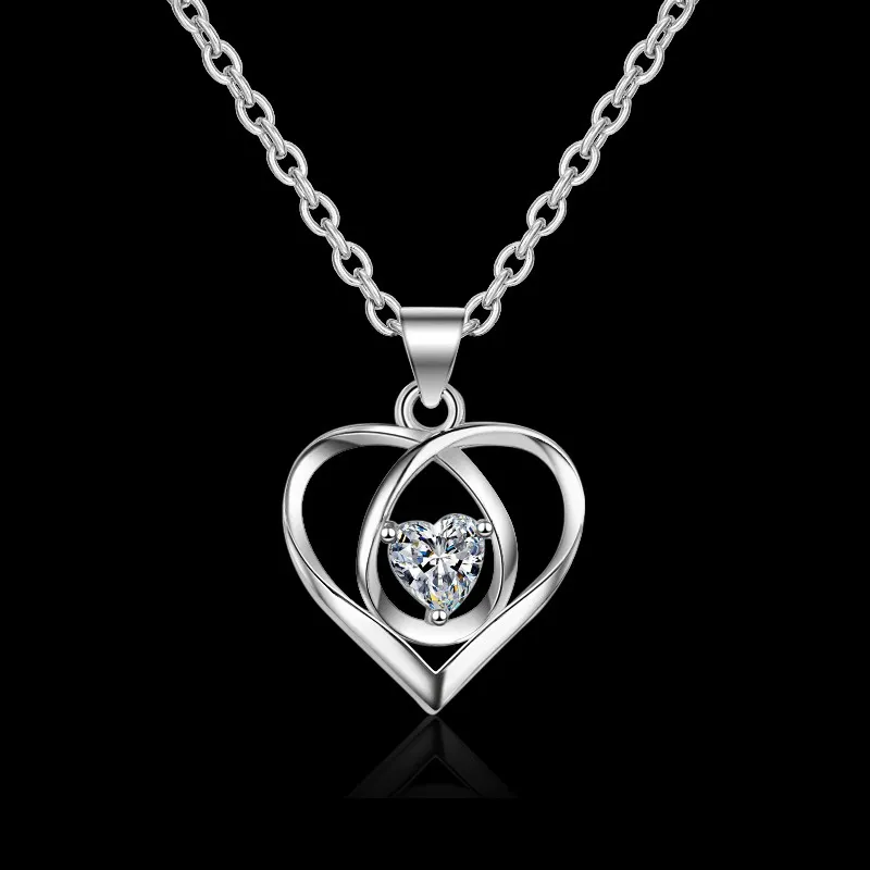 Product Heart Necklace for Women S Sliver Forever Jewelry I Love You Mother Girlfriend Wife without Gift Box_voghion.com