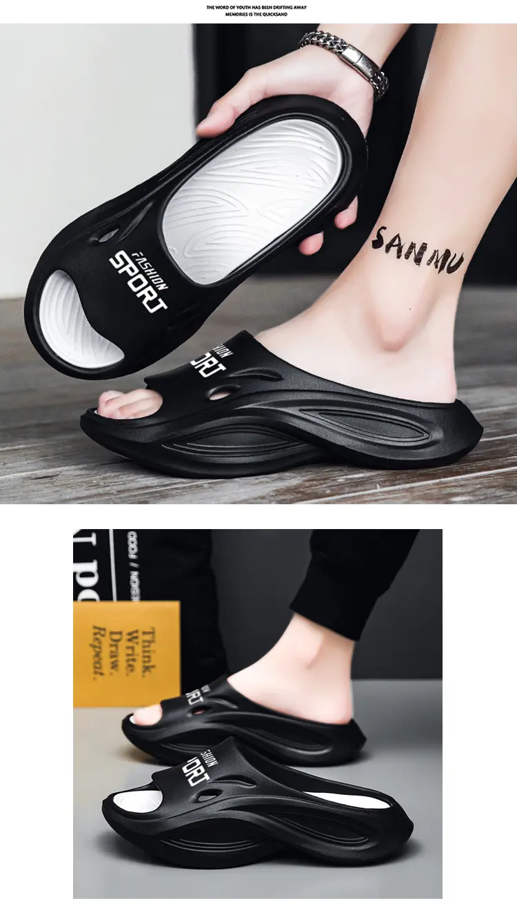 Outer Slippers Beach One Word Non-slip Wading Large Size Cool Slippers_voghion.com