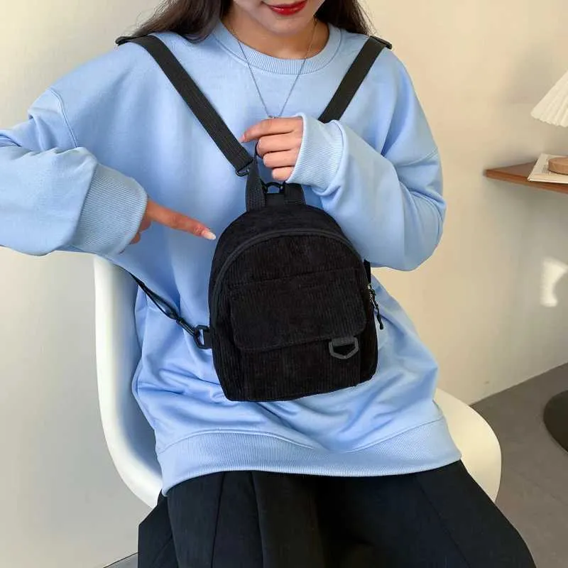 Minimalistischer Gestreifter Mini Rucksack Für Damen Und Schule_voghion.com