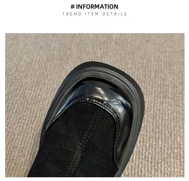 Women Platform Ankle Autumn Winter New Slip on Chunky Goth Boots Woman Thick Soled Short Booties Female Elastic Sock_voghion.com