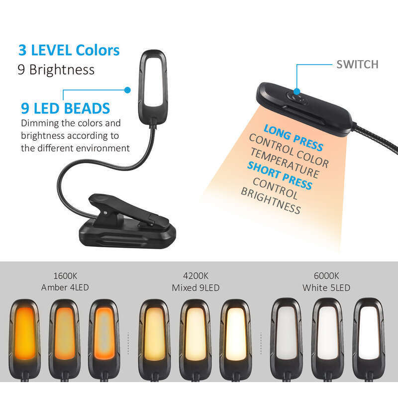 New Type-C Charging Clip Table Music Score Reading Lamp_voghion.com