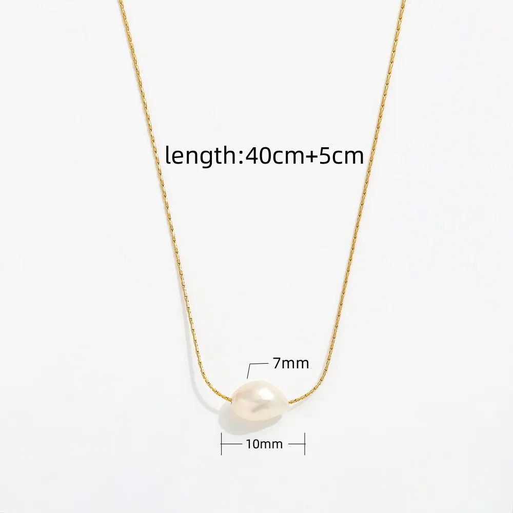 Chains Joolim Jewelry Wholesale No Fade Fashion Irregular Natural Freshwater Baroque Pearl Pendant Stainless Steel_voghion.com