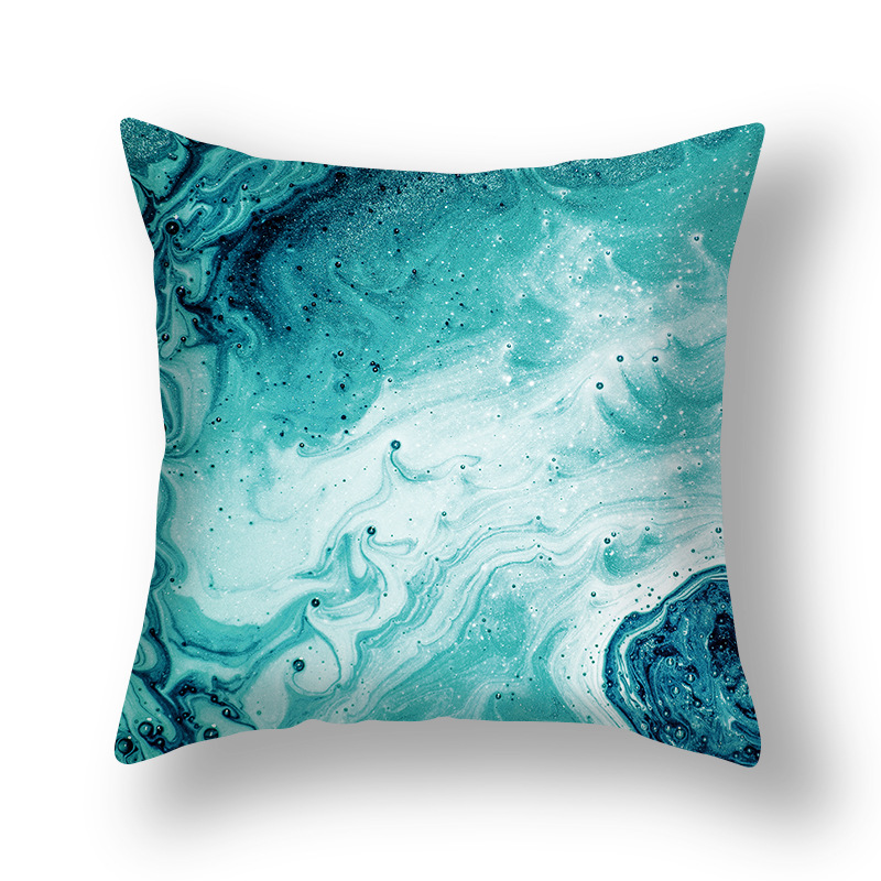 Nuovo cuscino astratto nordico oro verde dorato federa modello inchiostro divano soggiorno comodino_voghion.com