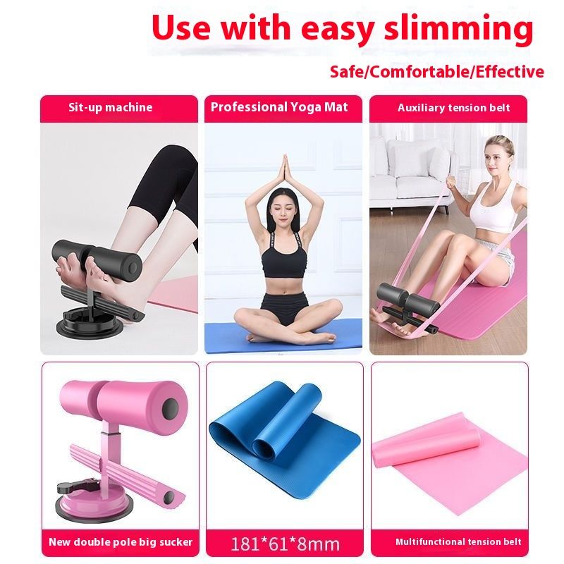Sit up assist device, fixed suction cup type abdominal roller, waist and abdomen reduction exercise, home fiess_voghion.com