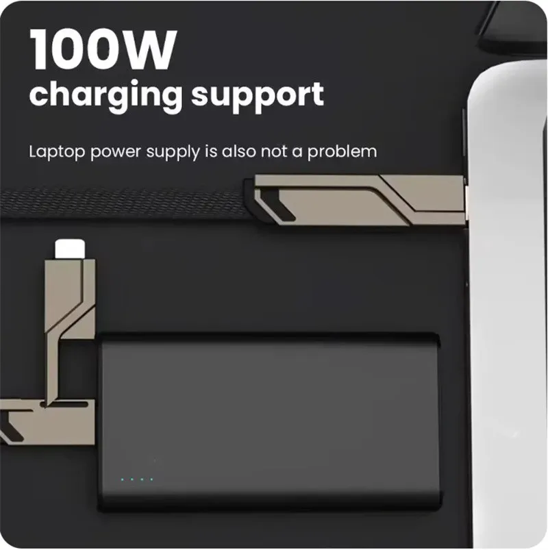 4 In 1 PD 100W USB Type C Data Charging For IPhone 16 15 14 13 Samsung Xiaomi Redmi Huawei Wire Cable Fast Charger_voghion.com
