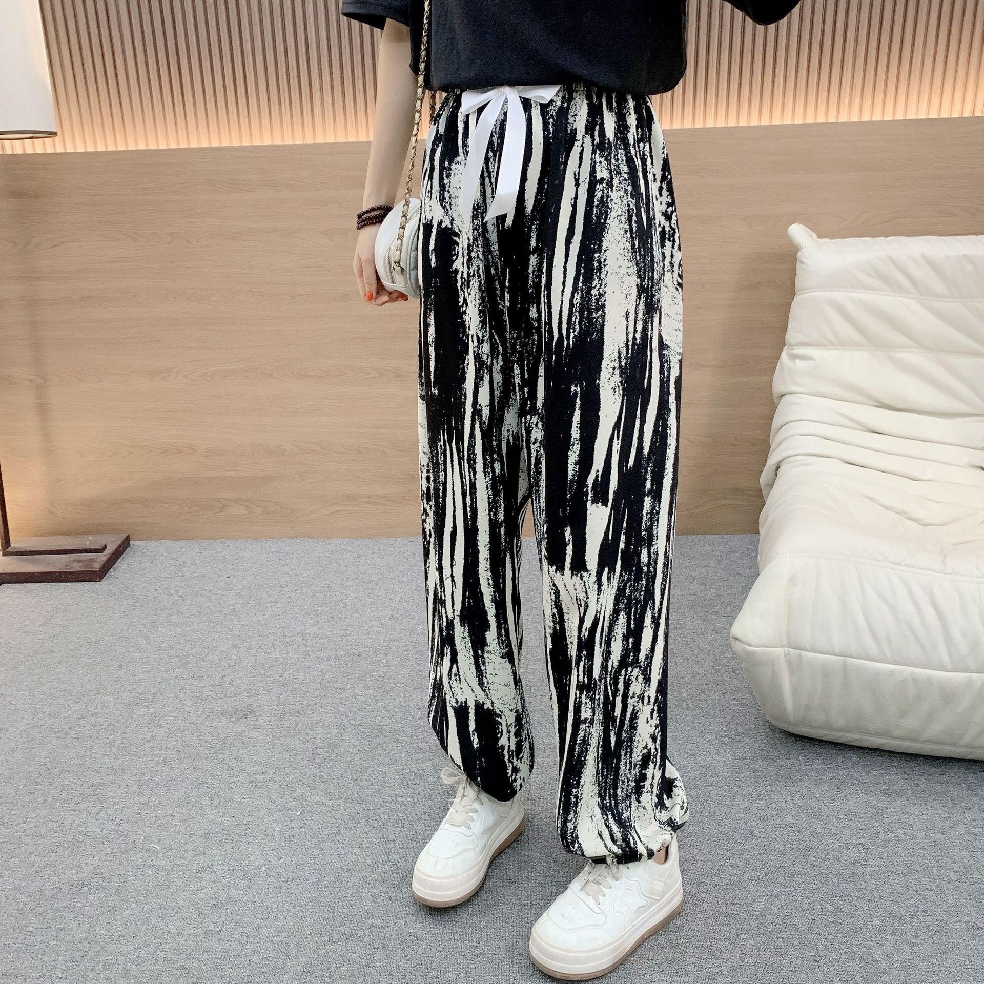 Women's Sleepwears  Thin breathable bloomers plus size loose casual ankle pants_voghion.com