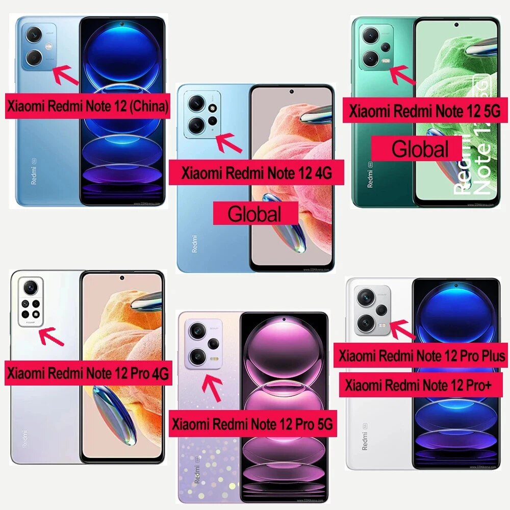 Glitter Gradient Silicone Case For Xiaomi Redmi 13 PRO Note 12 pro 4G note12 11S 10pro A1 Lens Protetcor Soft Cover_voghion.com