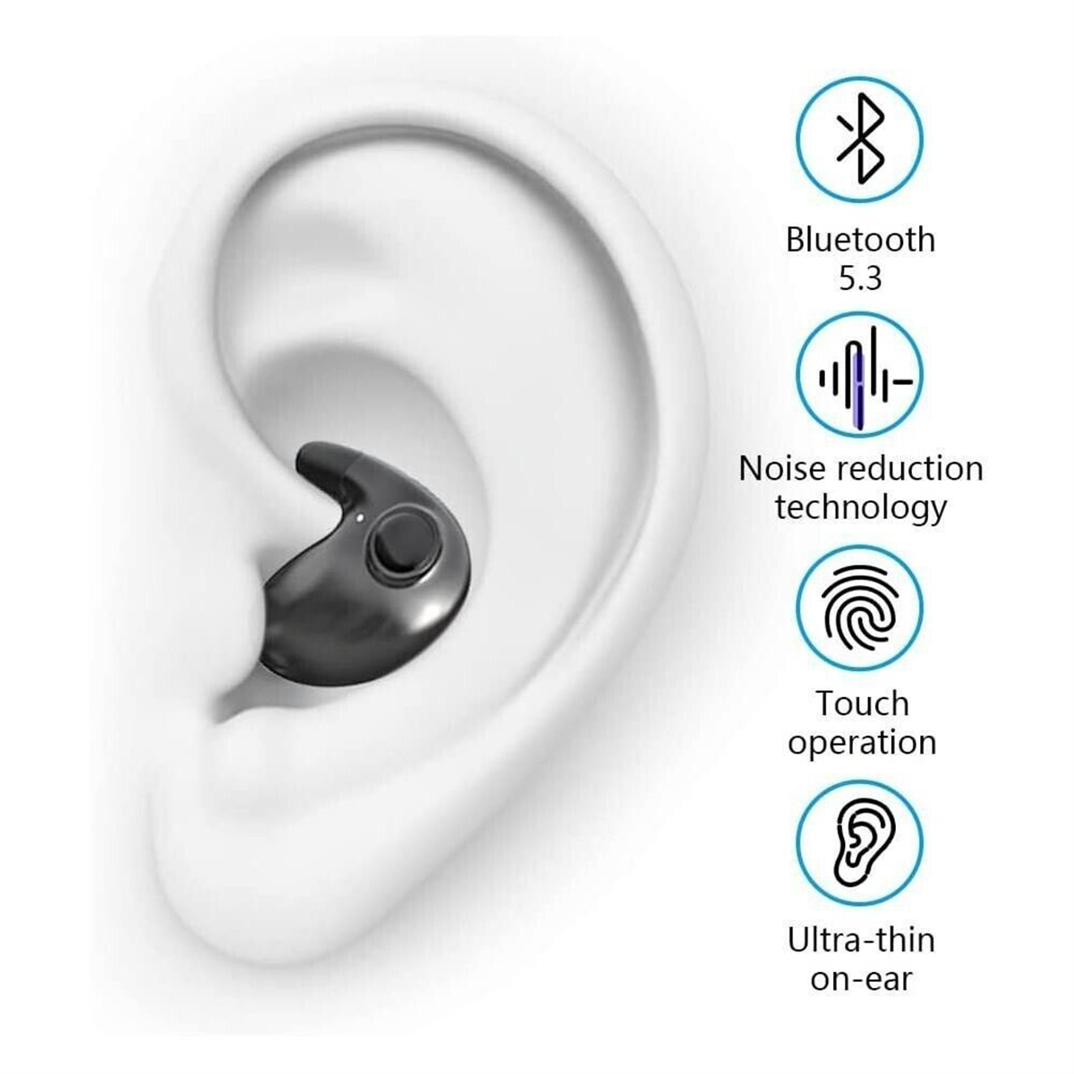 Invisible Sleep Wireless Earbuds Bluetooth Headset TWS Waterproof Earphones_voghion.com